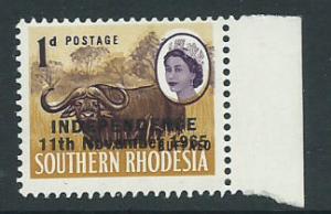 Rhodesia SG 360  MUH offset overprint flaw