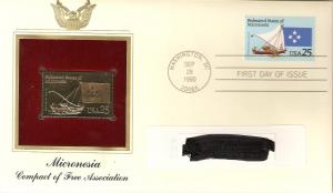 US 2506 FDC Micronesia & Gold Replica