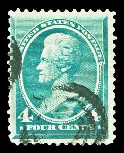 Scott 211 4c Blue Green Jackson Issue Used F-VF Cat $25