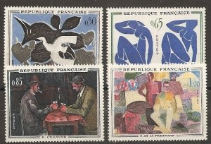 France 1014-7 1961 Art set NH