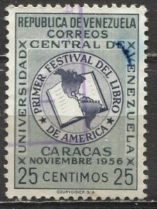 Venezuela 1956; Sc. # 680; Used Single Stamp