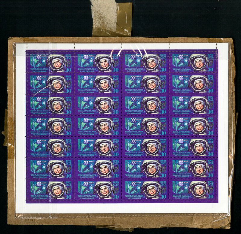 Russia Woman In Space Stamp Sheet Protected