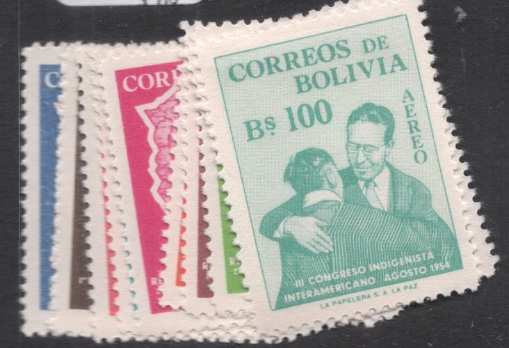 Bolivia SC 1954, 384-7,C176-81 MOG (1dds)