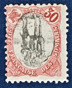 [st1603] FRENCH DJIBOUTI SOMALIA 1902 INVERTED CENTRE Yv. 46a MLH cv:€80