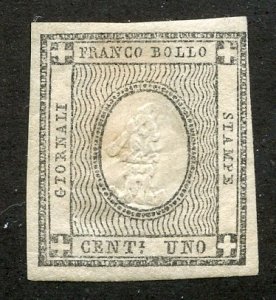 Italian States- Sardinia, Scott #P2, Unused, Hinged