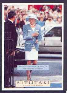 AITUTAKI - 1998 - Diana, Princess of Wales - Perf Min. Sheet - Mint Never Hinged