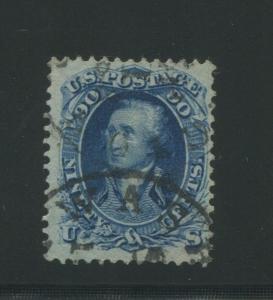 1861 United States Postage Stamp #72 Used F/VF Certified 