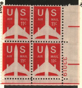 US #C78  MNH Plate Block (4 stamps ) Plane