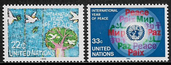 United Nations #475-6 MNH Set - Peace Year