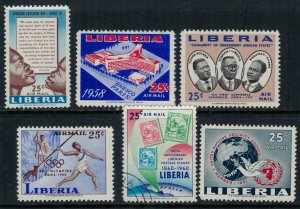 Liberia #C120-1,3,6,8,30*/u  CV $4.20