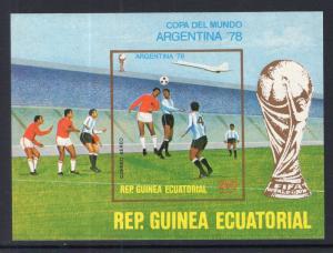 Equatorial Guinea 7781 Soccer Souvenir Sheet MNH VF