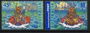 AUSTRALIA SG2118/9 2001 JOINT ISSUE WITH HONG KONG. DRAGON BOAT RACE MNH