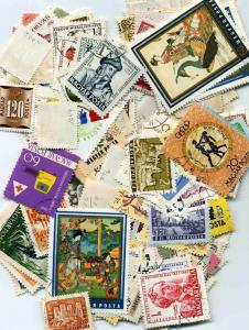 Hungary stamps off paper