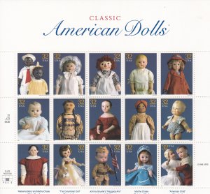 United States # 3151, Classic American Dolls, Full Sheet, Mint NH, 1/2 Cat.