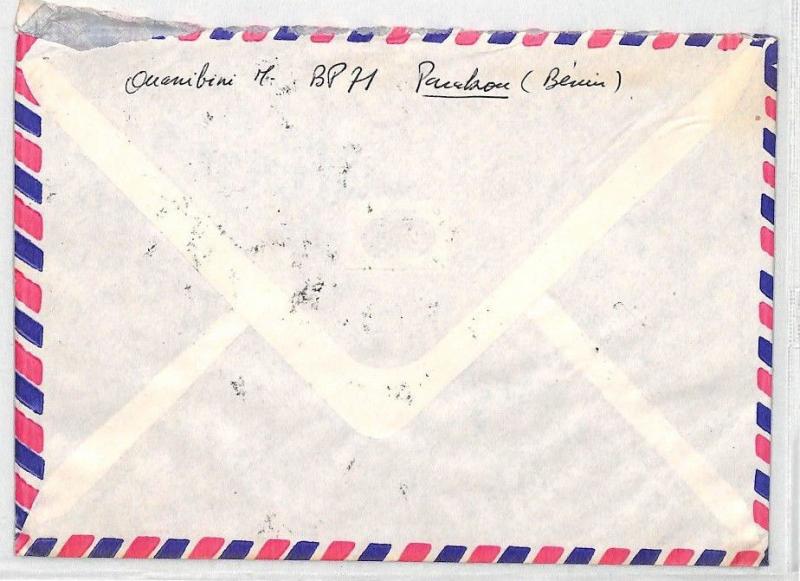 CA292 1991 Benin *PAKOU* CDS Airmail Cover MISSIONARY VEHICLES PTS