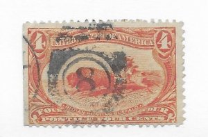 USA #287 Faults Used - Stamp - CAT VALUE $27.50