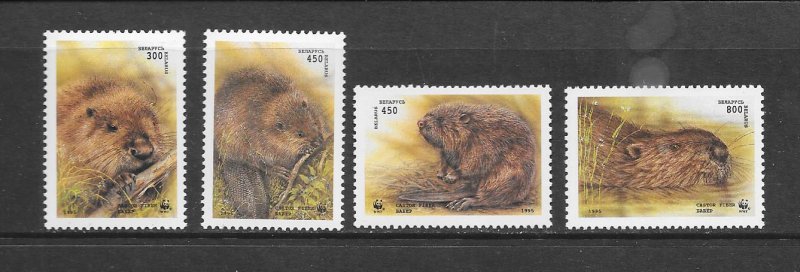 BELARUS #117-120  BEAVERS  WWF  MNH