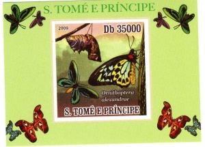 Sao Tome & Principe 2009 Butterflies Deluxe s/s mnh.vf