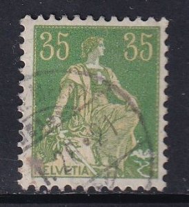 Switzerland #135  used 1908 sitting Helvetia 35c