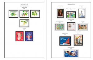 COLOR PRINTED LUXEMBOURG 2011-2020 STAMP ALBUM PAGES (49 illustrated pages)