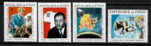 Congo, Rep. Michel's #212-5 MNH Set - Kennedy - MLK - Space