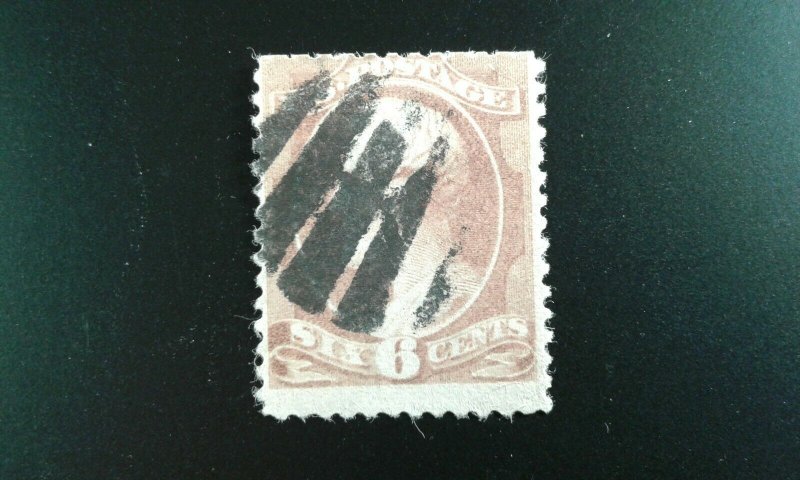 US #208 used fancy cancel trimmed e21.1 12769