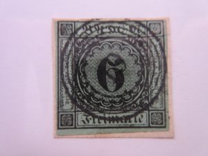 German States BADEN Scott 3 USED on piece Lot11 Cat $45