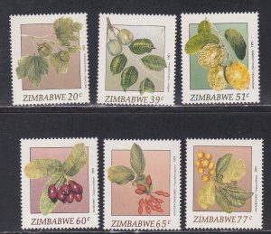 Zimbabwe # 642-647, Wild Fruits, Mint NH, 1/2 Cat.