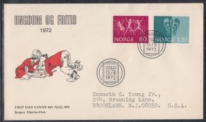 Norway Scott 592-3 FDC - INTERJUNEX Exhibition