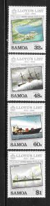 Samoa 1984 Lloyd's List issue Ship Sc 624-627 MNH A2004