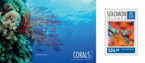 SOLOMON ISLANDS 2014 SHEET CORALS MARINE LIFE slm14704b