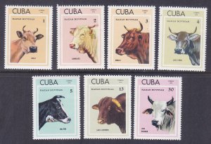 Cuba 1804-07 MNH 1973 Types of Cattle Full 7 Stamp set Very Fine