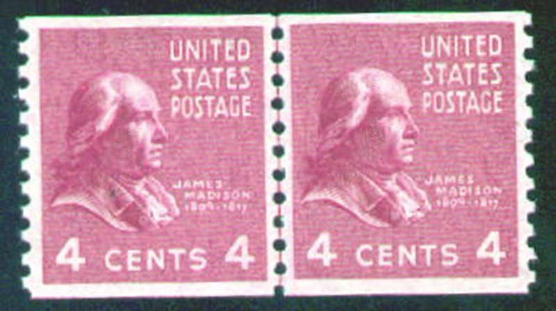 MALACK 843 SUPERB OG NH, Line Pair, Huge stamps g2845