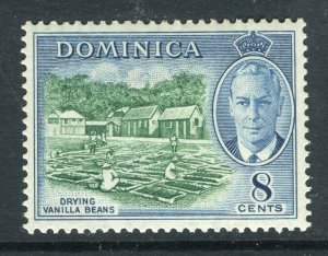 DOMINICA; 1951 early GVI Pictorial issue Mint hinged shade of 8c. value