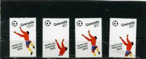 GRENADA 1978 Sc#878-881 SOCCER WORLD CUP ARGENTINA SET OF 4 STAMPS MNH 