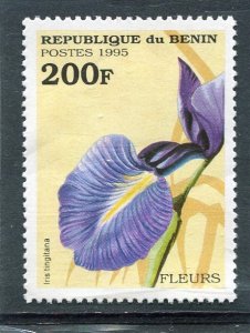 Benin 1995 FLOWER IRIS 1 value  Perforated Mint (NH)