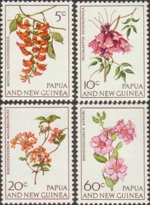 Papua New Guinea 1966 SG100-103 Flowers set MNH