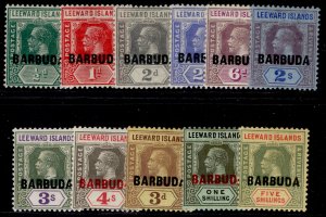 BARBUDA GV SG1-11, 1922 complete set, M MINT. Cat £150.