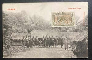 1900s French Congo RPPC Real Picture Postcard Cover NTongo Village