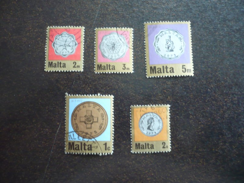 Stamps - Malta - Scott# 439-443 - Used Part Set of 5 Stamps