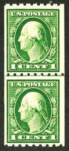 U.S. #411 MINT LINE PAIR OG HR