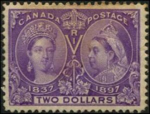 Canada SC# 62 SG# 137 Victoria $2.00 MH Disturbed Gum Stained  SCV $1300.00