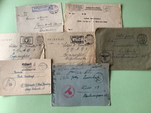 Germany mixed Feldpost military 7  items Ref A669