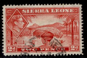 SIERRA LEONE GVI SG191a, 2d scarlet, FINE USED.