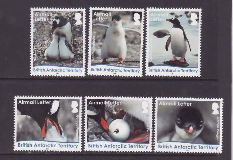 British Antarctic Territory-Sc#C33-8- id9-unused NH airmail set-Birds-Marine Lif