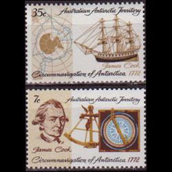 AUST.ANTARCTIC TERR. 1972 - Scott# L21-2 Capt.Cook Set of 2 NH