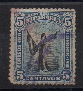 NICARAGUA - 1912 - COAT OF ARMS - 5 - Used -