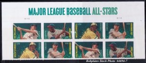 BOBPLATES #4694-7 Major League Baseball All Stars Plate Block of 8 VF MNH