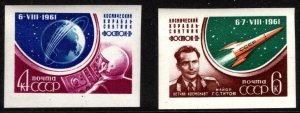 1961 USSR Scott #- 2514-15 The Second Manned Space Flight Pair MNH