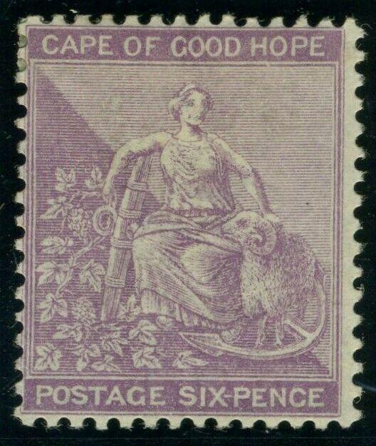 CAPE OF GOOD HOPE-1882 6d Mauve.  A mounted mint example Sg 44